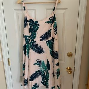 Old Navy Fit and Flare Palm dress